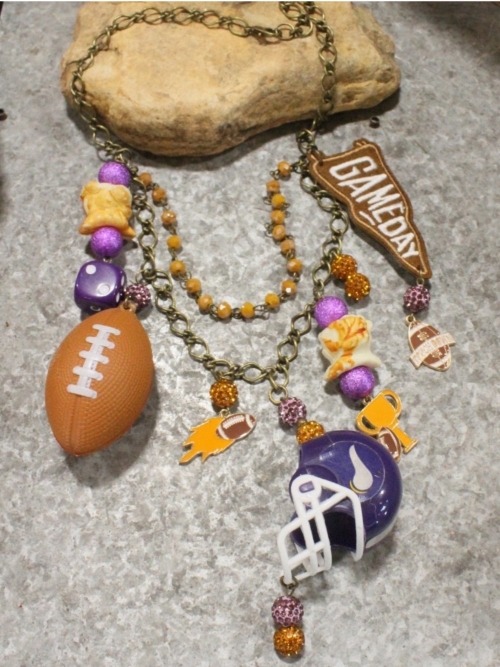 BOHO GAMEDAY ARIZONA CARDINALS CHARM’D NECKLACE